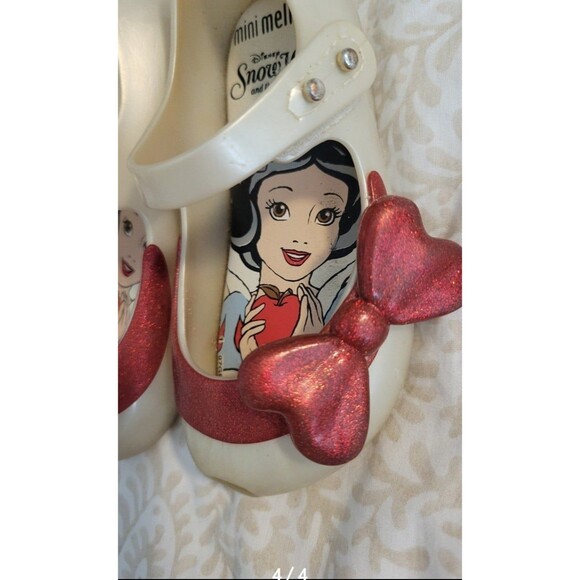MINI MELISSA Princess Snow White Shoes size 7 - Picture 4 of 4